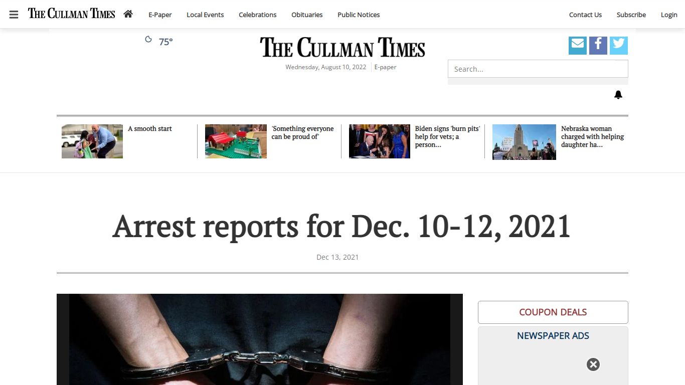 Arrest reports for Dec. 10-12, 2021 | News | cullmantimes.com